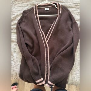 Sunday Best Chocolate Knit with Pink Accents